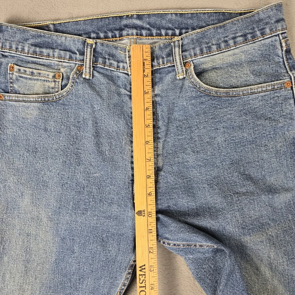 Levis 505 Jeans Mens 36x29 Blue Denim Straight Regular Cotton Stretch Pant *READ